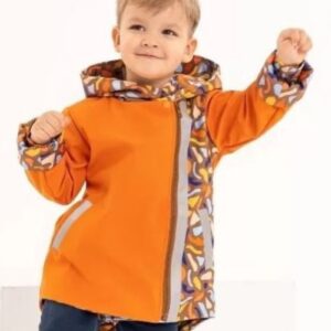 kurtka pomarańczowa softshell dziecięca