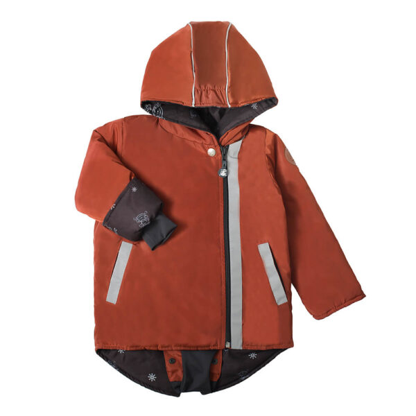 ruda kurtka dla dzieci na zimę