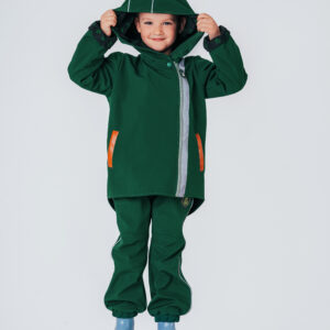 zielona kurtka softshell dla dzieci