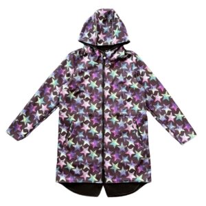 płaszcz damski softshell w gwiazdy