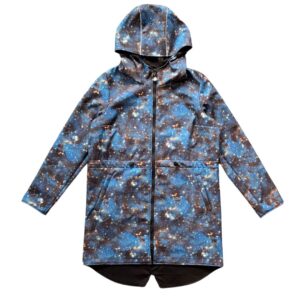 płaszcz damski softshell wzór kosmos
