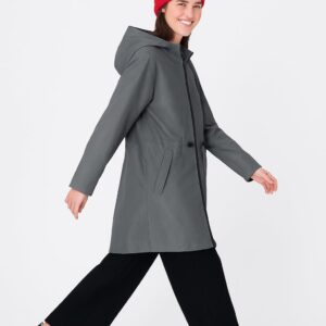 szary płaszcz damski softshell